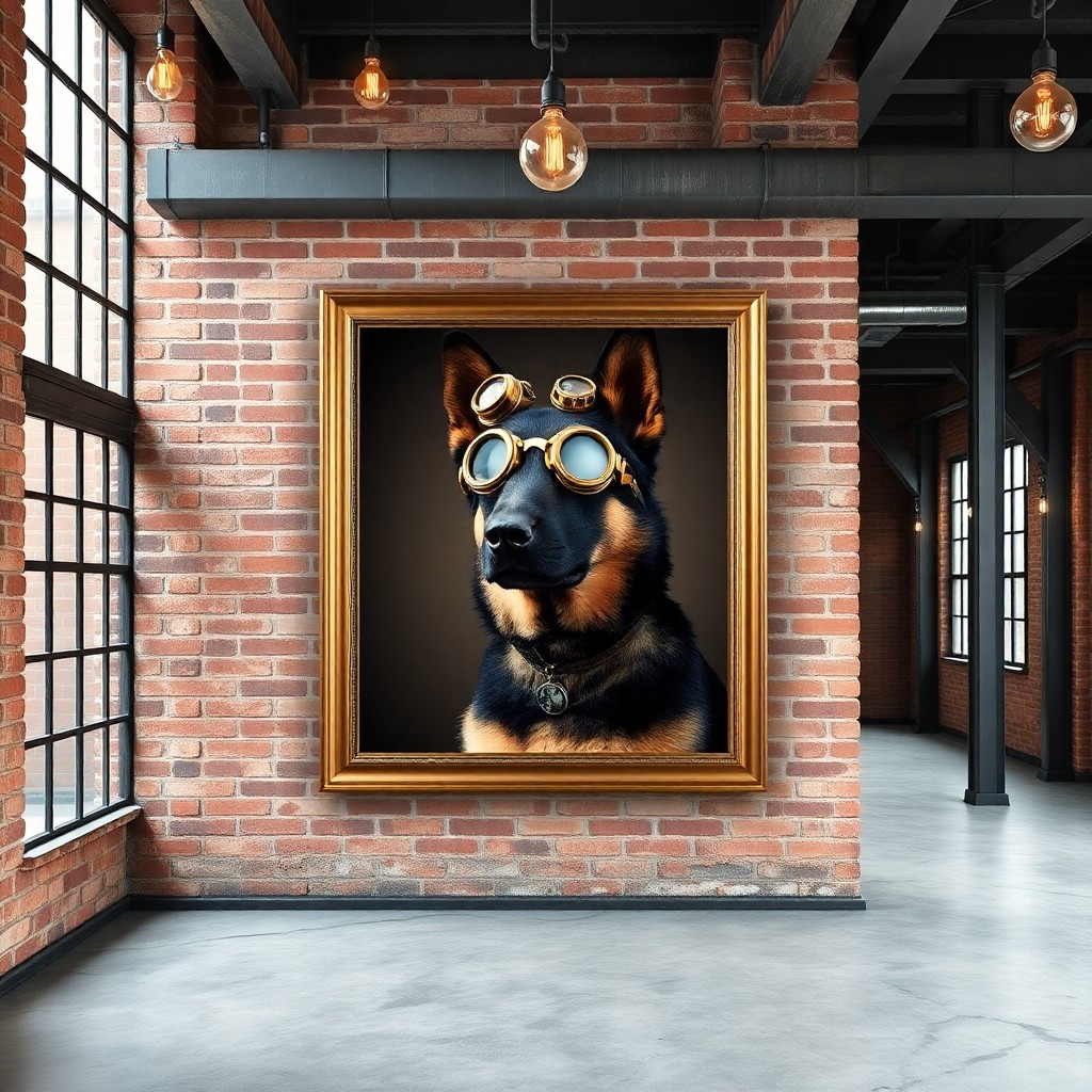 UPAW konsept pet portresi — çerçeveli tablo